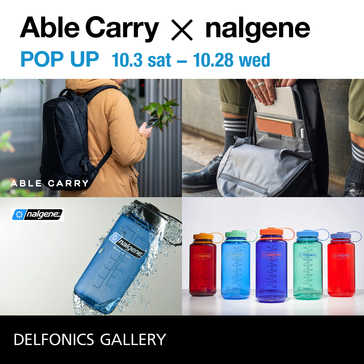 【Able Carry × Nalgene POP UP】デルフォニックス大阪ギャラリー​